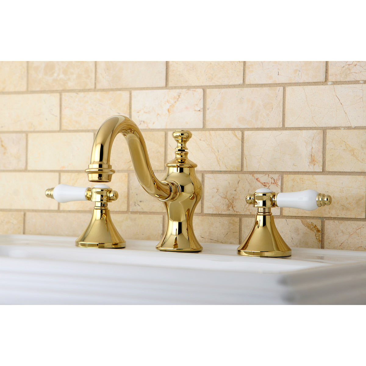 Kingston Brass KC7168BPL 8 in. Widespread Bathroom Faucet