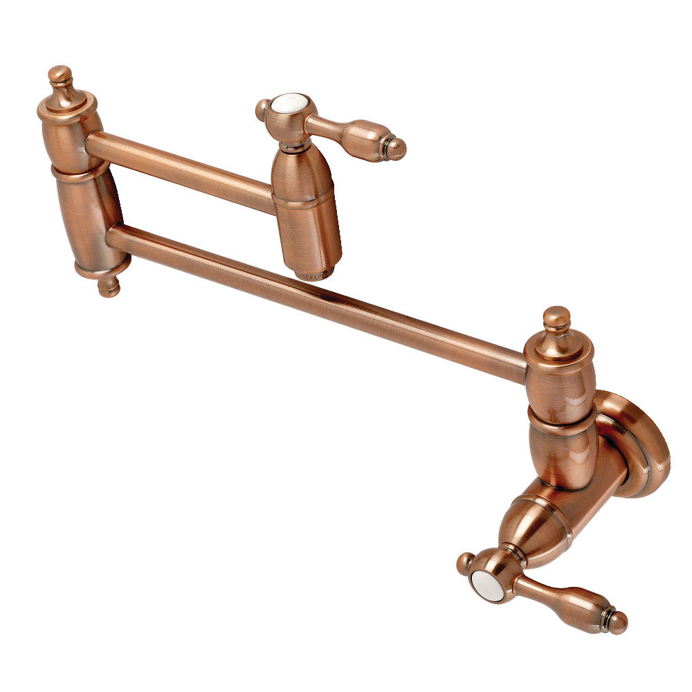 Kingston Brass KS3101TAL Tudor Wall Mount Pot Filler Kitchen Faucet