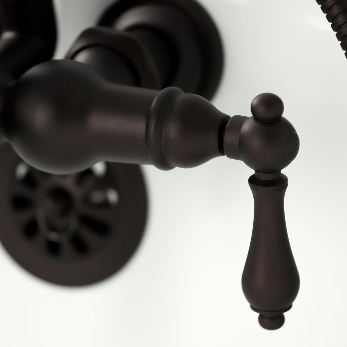 Heritage 3-3/8" Tub Wall Mount Clawfoot Tub Faucet with Hand Shower