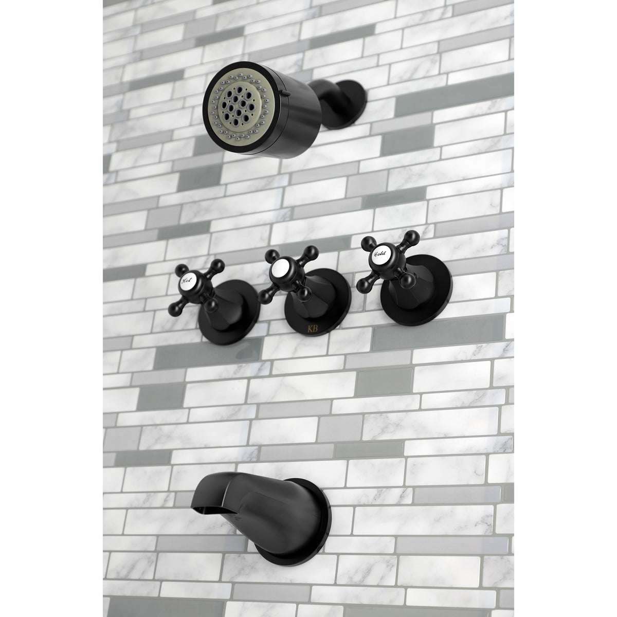 Metropolitan Three-Handle Tub and Shower Faucet