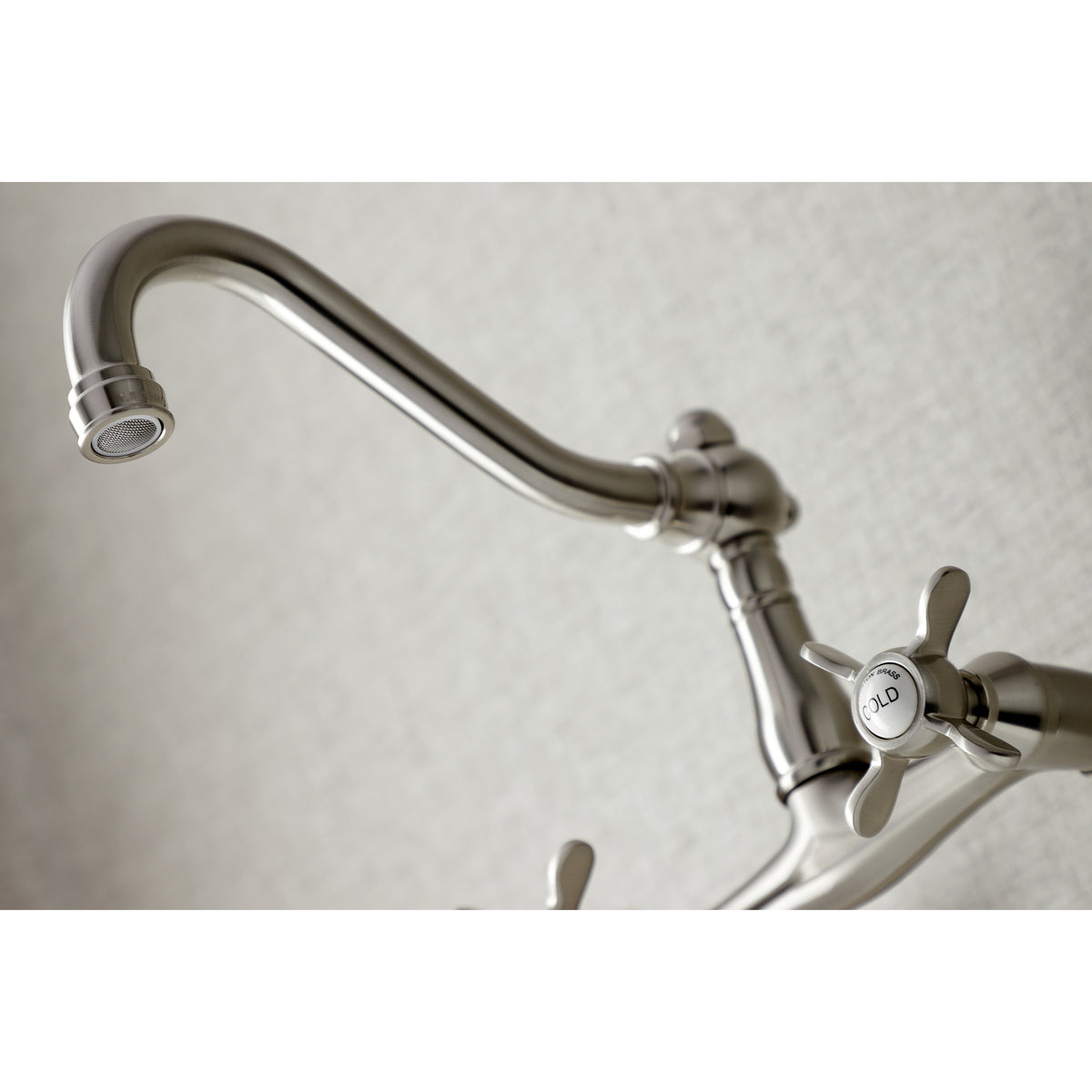 Kingston Brass KS3228BEX 6-Inch Adjustable Center Wall Mount Kitchen Faucet