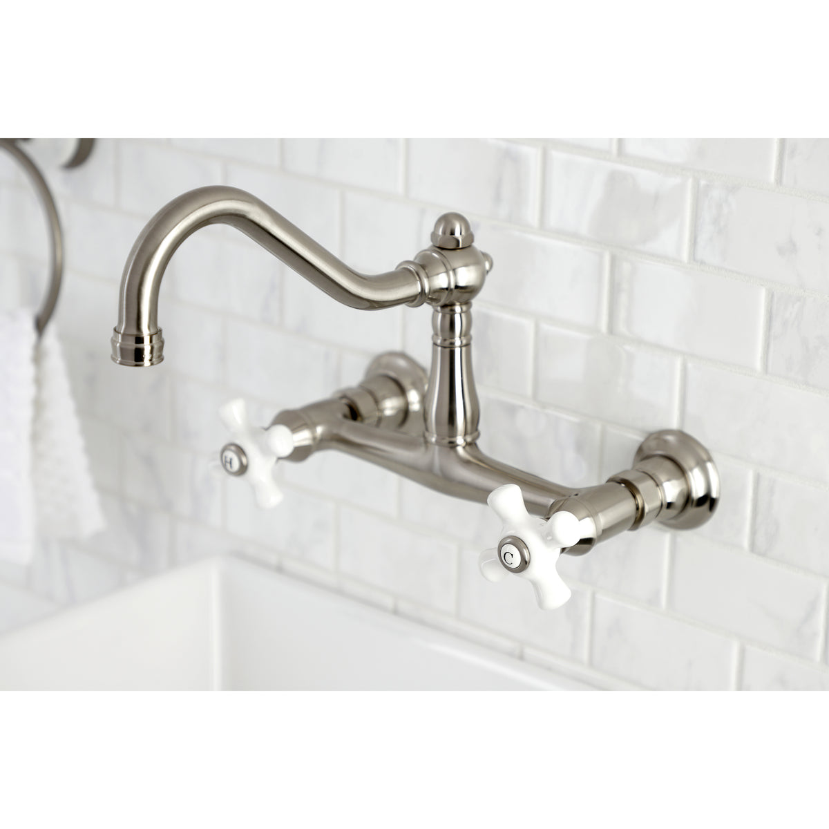Kingston Brass KS3246PX Vintage Wall Mount Bathroom Faucet