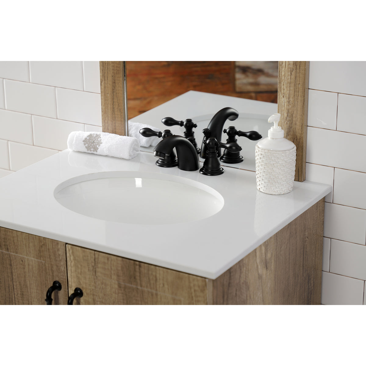 Kingston Brass KB958ACL American Classic Mini-Widespread Bathroom Faucet with Plastic Pop-Up