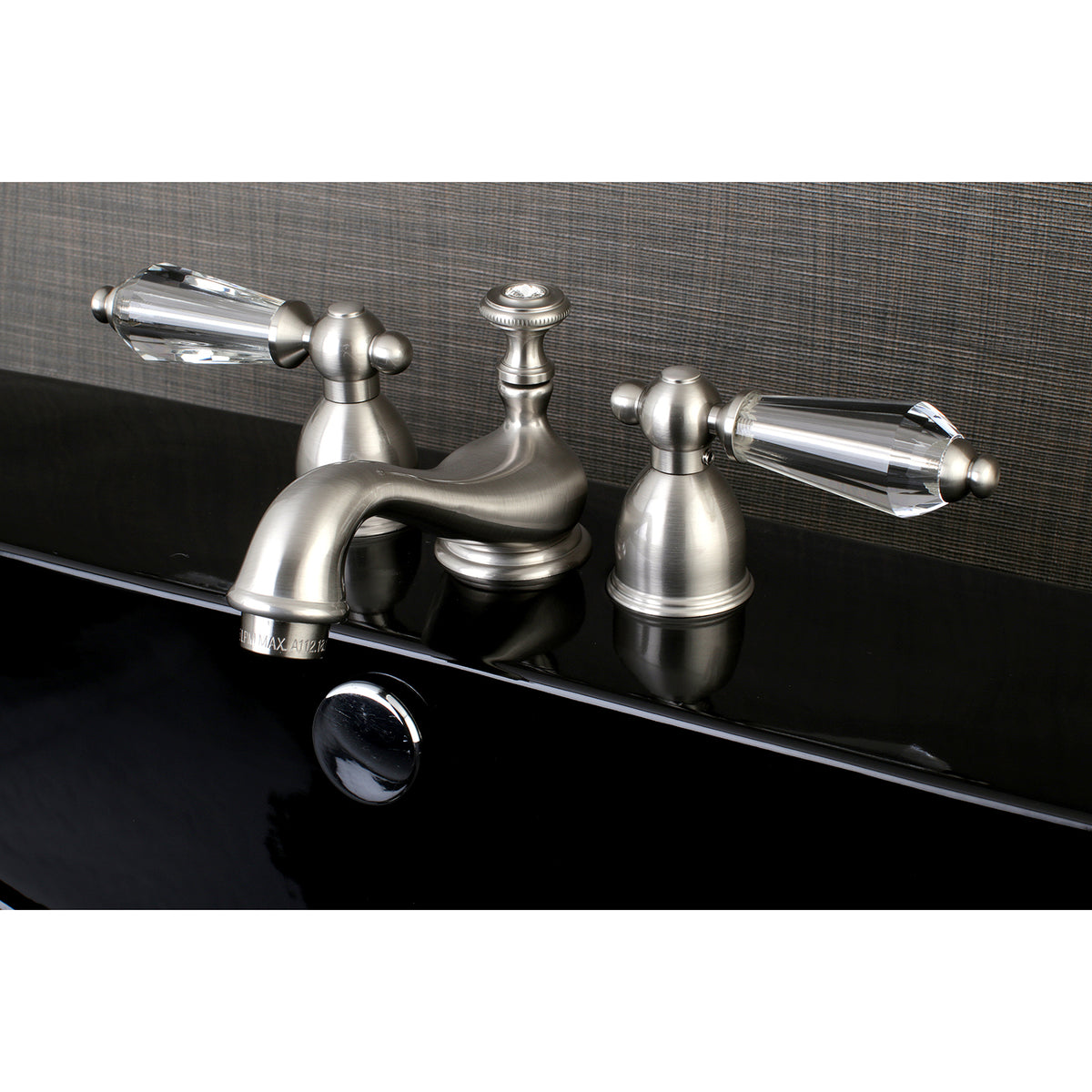 Kingston Brass KS3952WLL Wilshire Mini-Widespread Bathroom Faucet with Brass Pop-Up