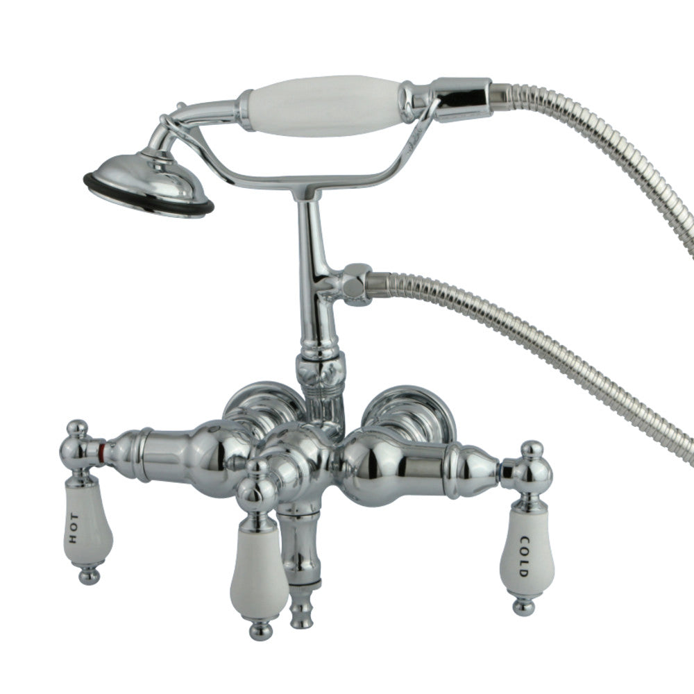 Vintage 3-3/8-Inch Wall Mount Tub Faucet with Hand Shower