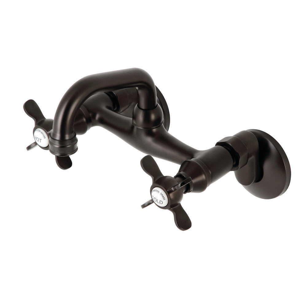Kingston Brass KS112SB Two-Handle Wall Mount Bar Faucet