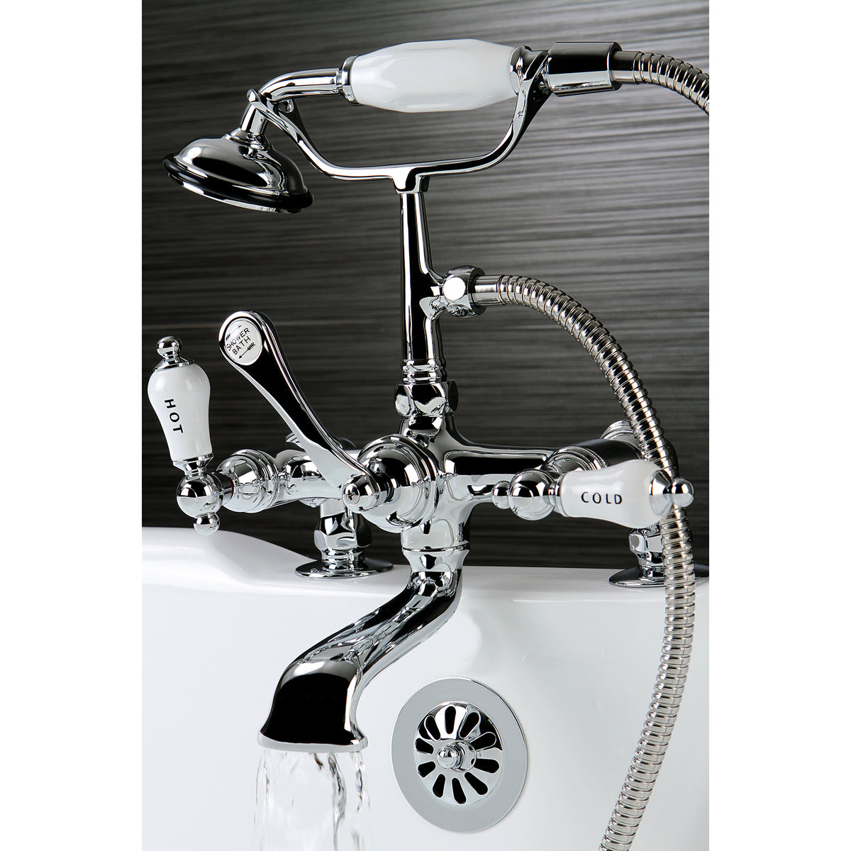 Vintage 7-Inch Deck Mount Tub Faucet