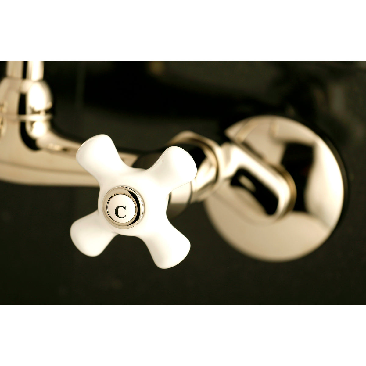 Kingston Brass KS613SB Kingston Two Handle Wall Mount Kitchen Faucet