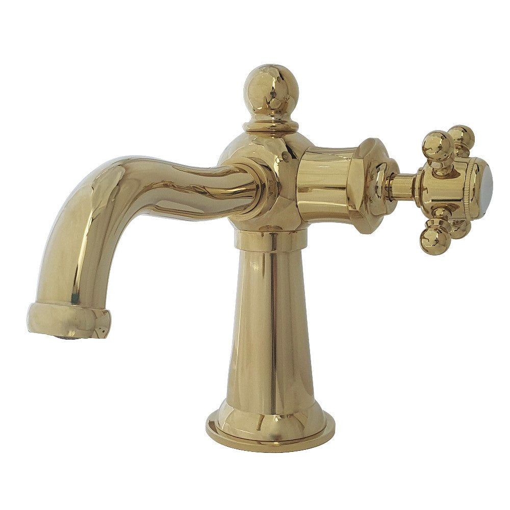 Kingston Brass KS154BXBN Nautical Single-Handle Bathroom Faucet with Push Pop-Up