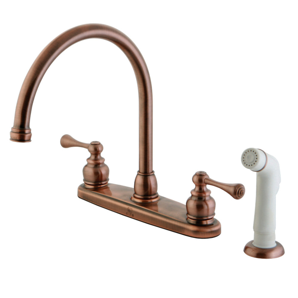 Kingston Brass KB725BL 8-Inch Centerset Kitchen Faucet