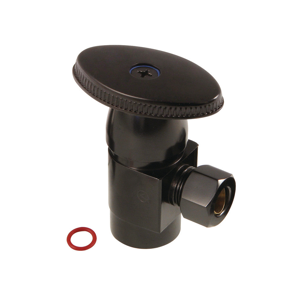 Kingston Brass 1/2"IPS x 3/8"O.D. Anti-Seize Quarter Turn Angle Stop