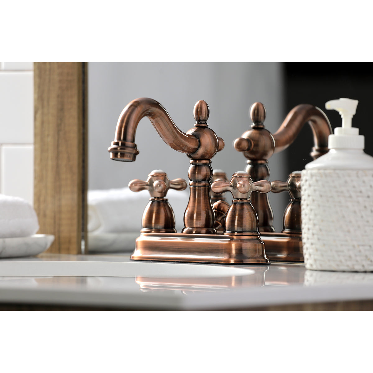 Kingston Brass KB1601AX Heritage 4 in. Centerset Bathroom Faucet