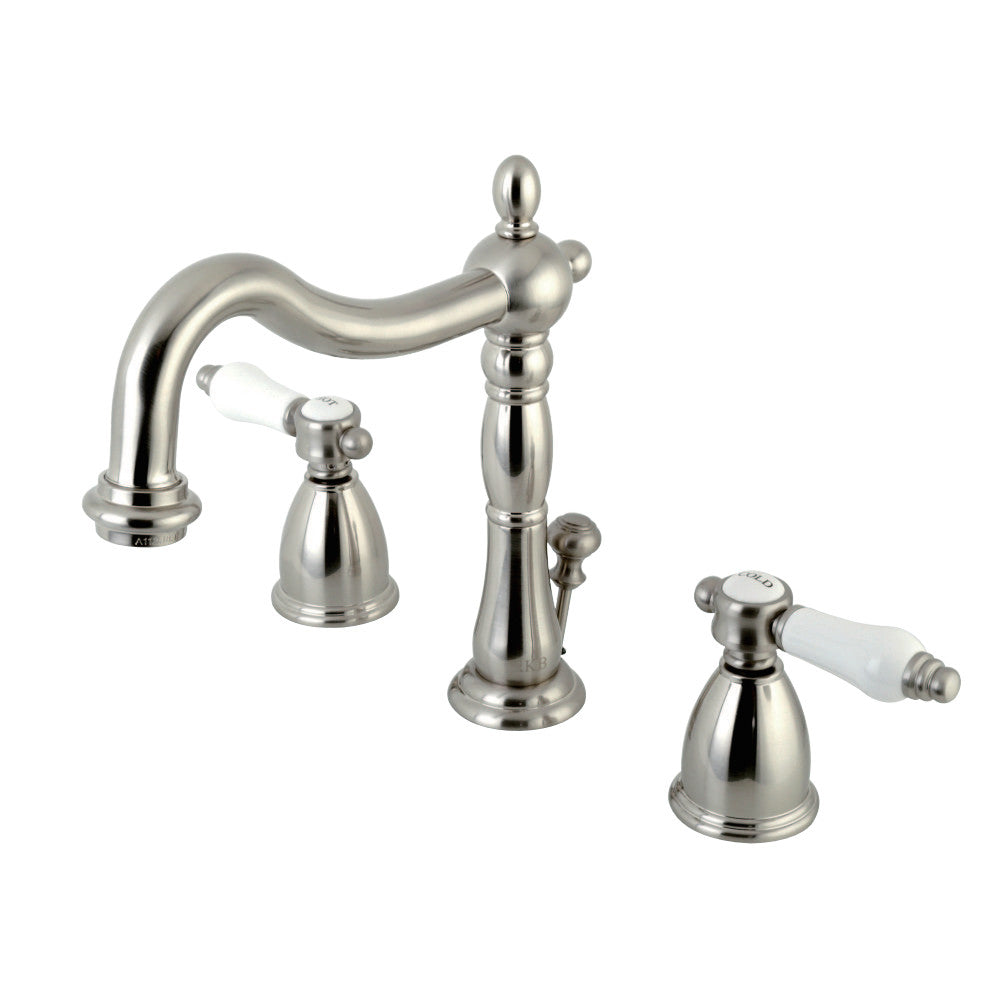 Kingston Brass KB1971BPL Bel-Air Widespread Bathroom Faucet with Plastic Pop-Up