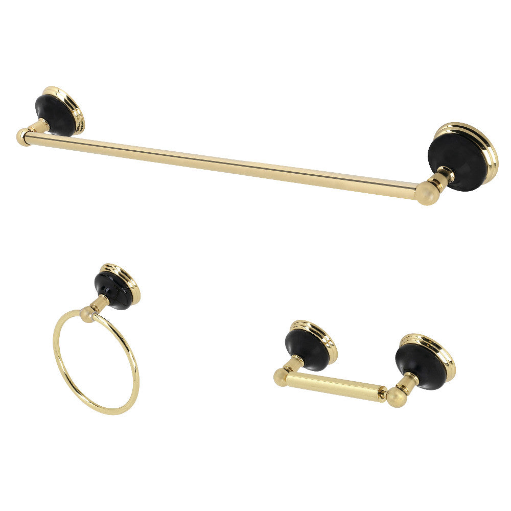 Kingston Brass Water Onyx 3-Piece Bathroom Accessory Set