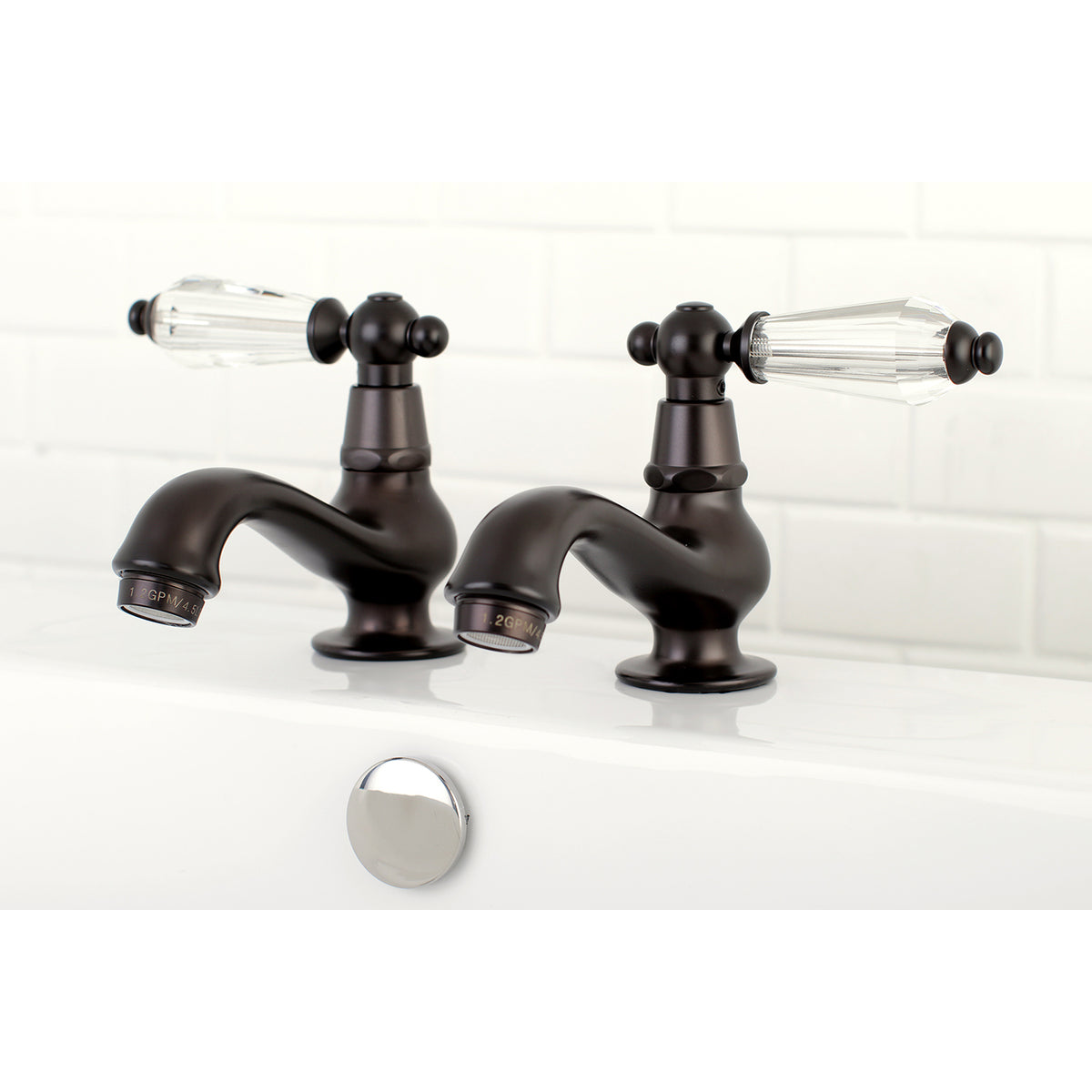 Kingston Brass KS1102WLL Basin Tap Faucet with Cross Handle
