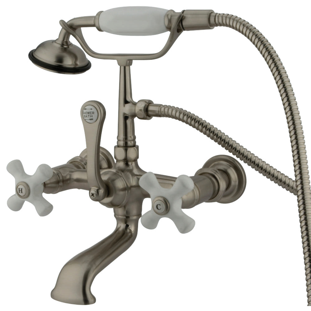 Vintage 7-Inch Wall Mount Tub Faucet with Hand Shower