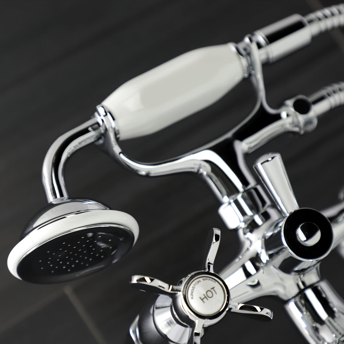 Essex Deck Mount Clawfoot Tub Faucet with Hand Shower