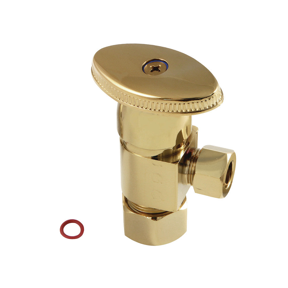 Kingston Brass Americana 5/8"O.D x 3/8" O.D Anti-Seize Deluxe Quarter Turn Ceramic Hardisc Cartridge Angle Stop