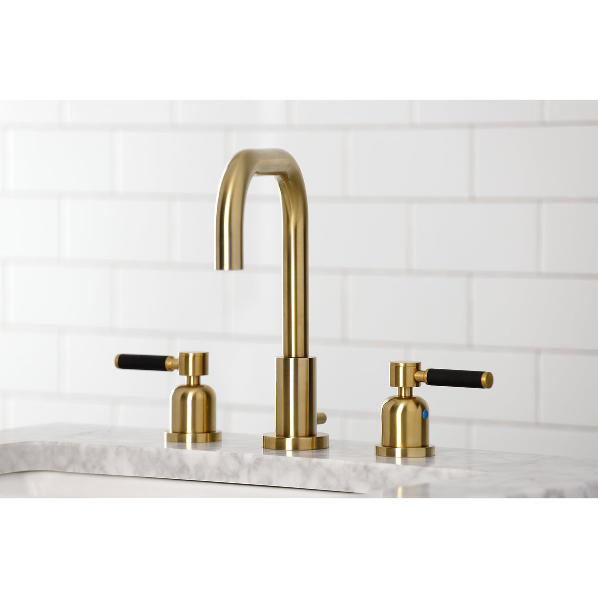 Kingston Brass FSC8930DKL Kaiser Widespread Bathroom Faucet with Brass Pop-Up