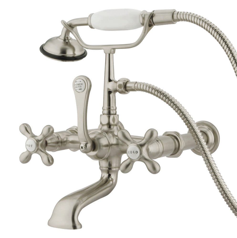 Vintage 7-Inch Wall Mount Tub Faucet with Hand Shower