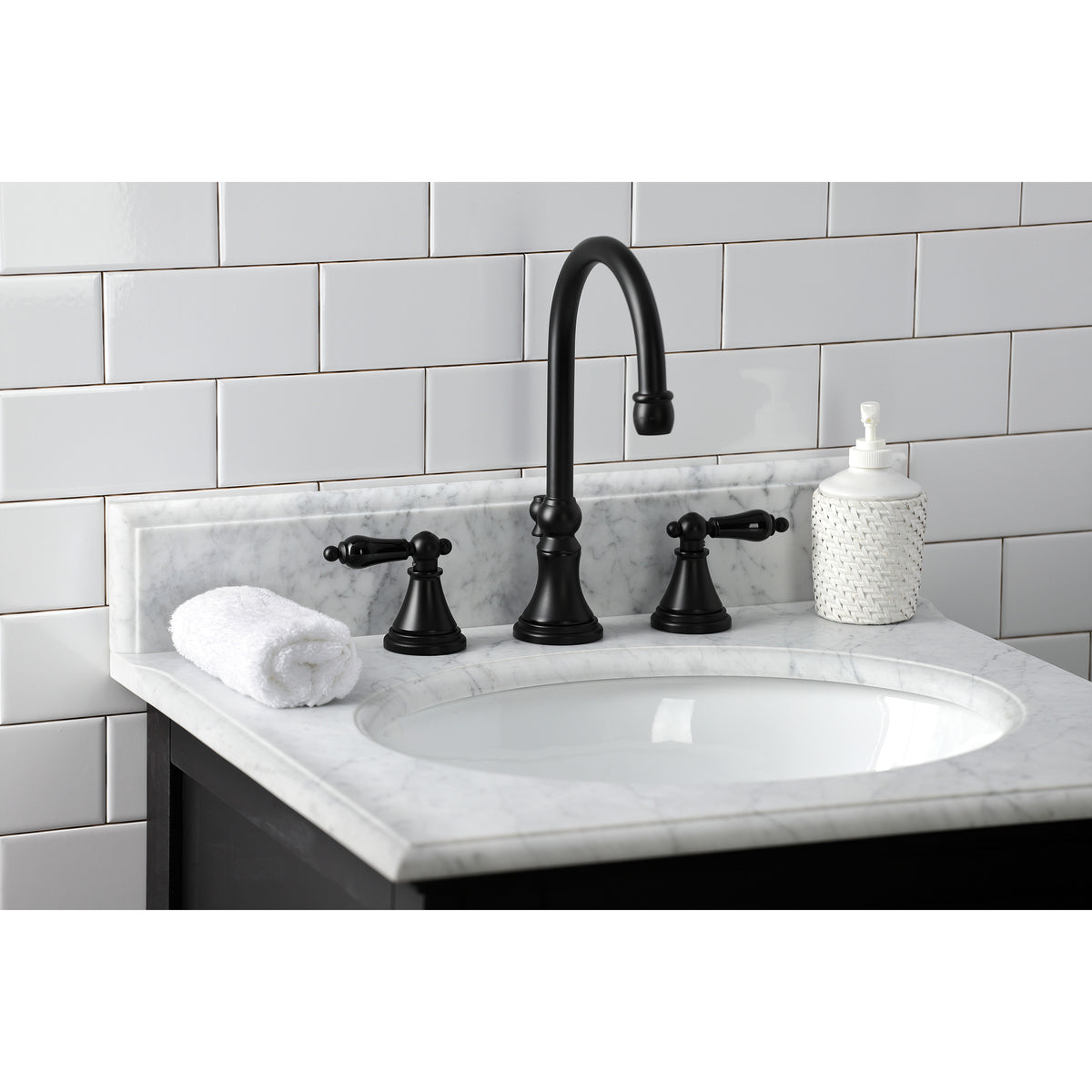 Kingston Brass KS2982PKL Duchess Widespread Bathroom Faucet with Brass Pop-Up