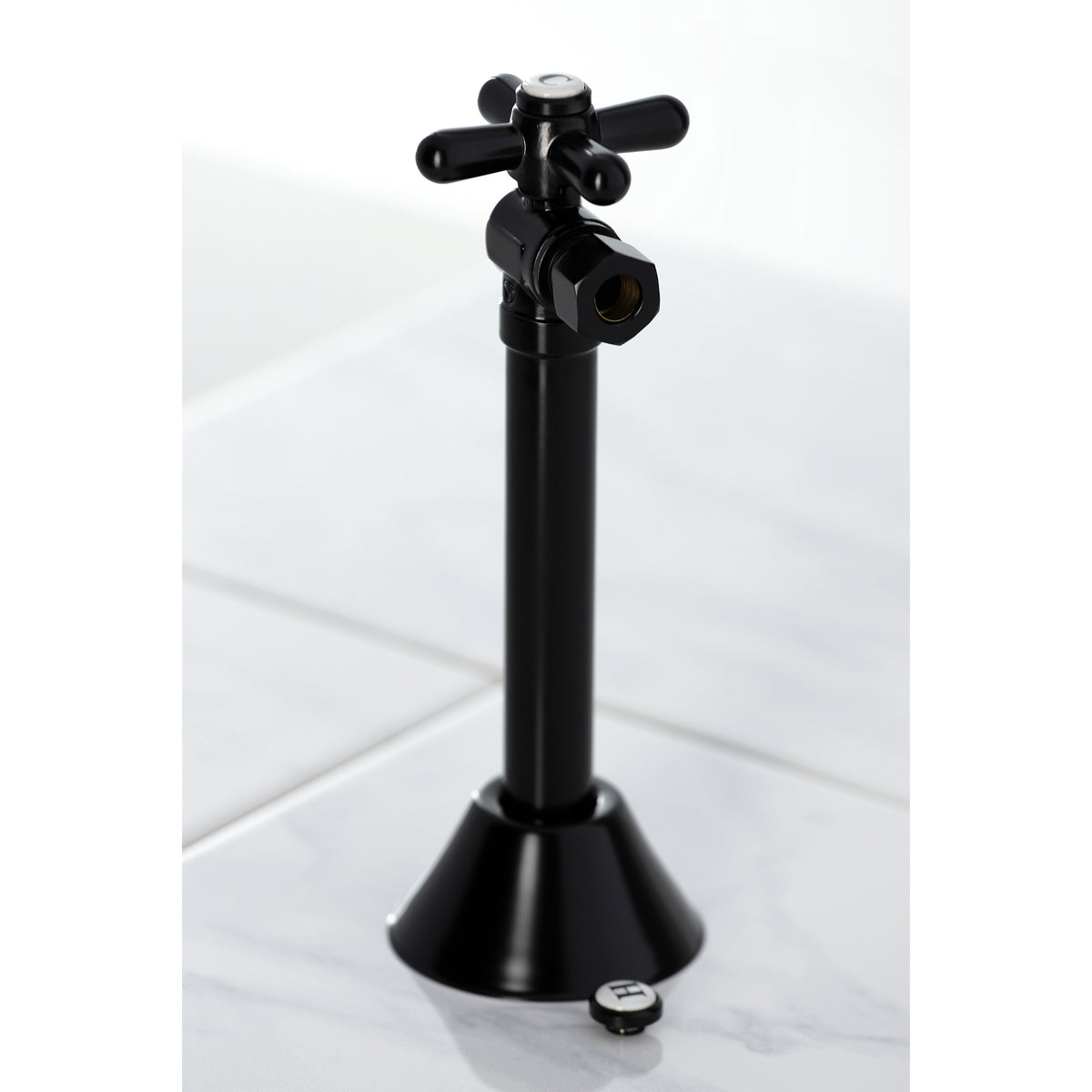 Kingston Brass 1/2" Sweat x 3/8" OD Comp Angle Shut-Off Valve with 5" Extension