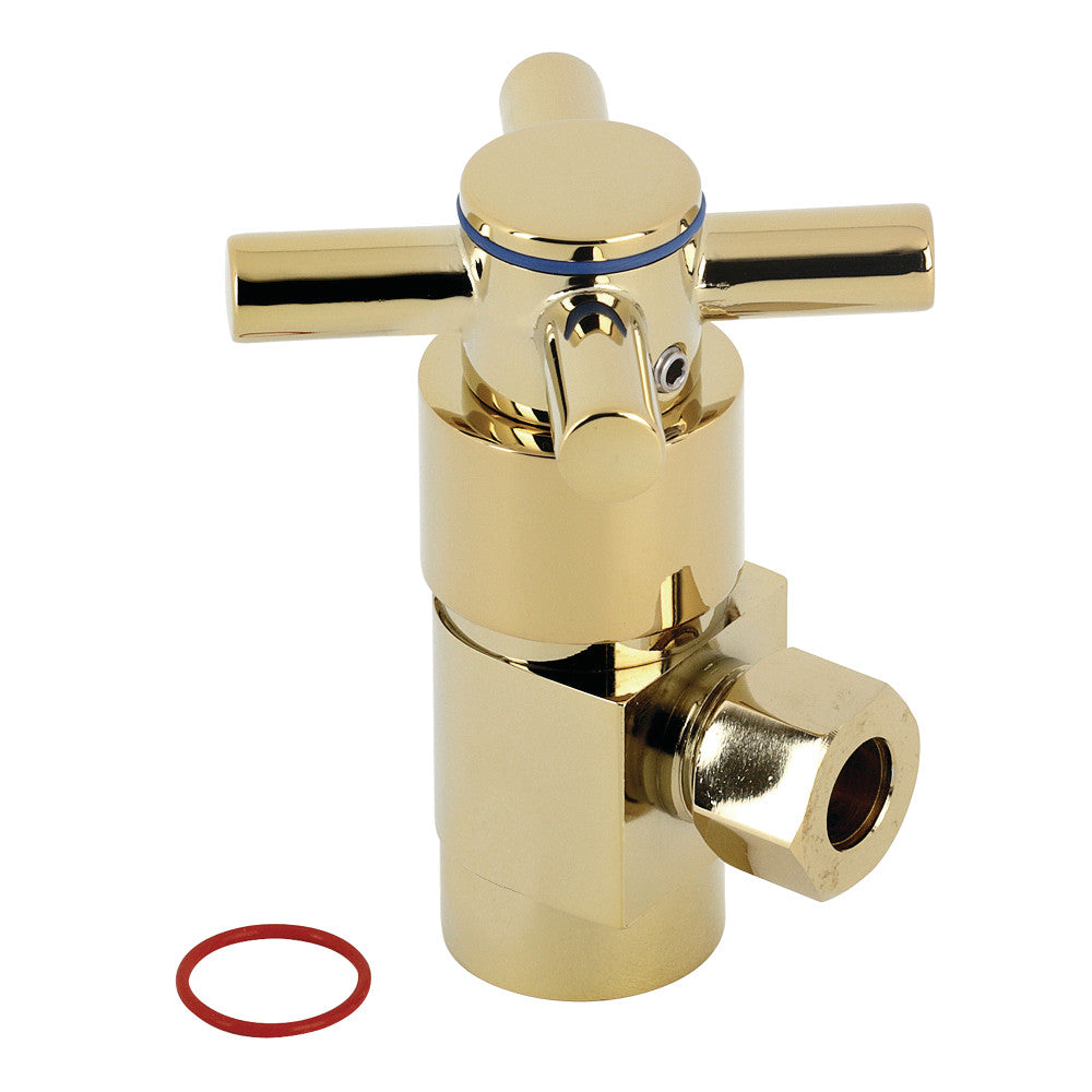 Kingston Brass Concord 1/2" IPS x 3/8" O.D. Anti-Seize Deluxe Quarter Turn Ceramic Hardisc Cartridge Angle Stop