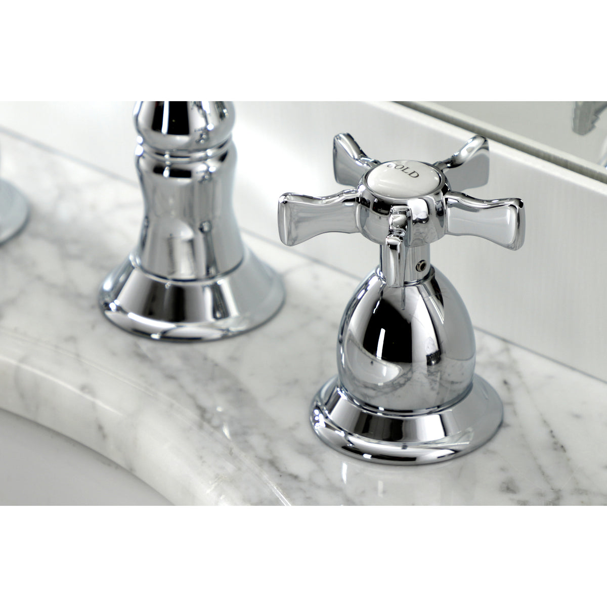 Kingston Brass KS1977NX Hamilton Widespread Bathroom Faucet with Brass Pop-Up