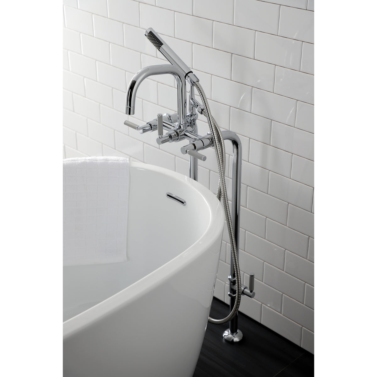 Vintage CCK8406DKL Concord Freestanding Tub Faucet with Supply Line,Stop Valve
