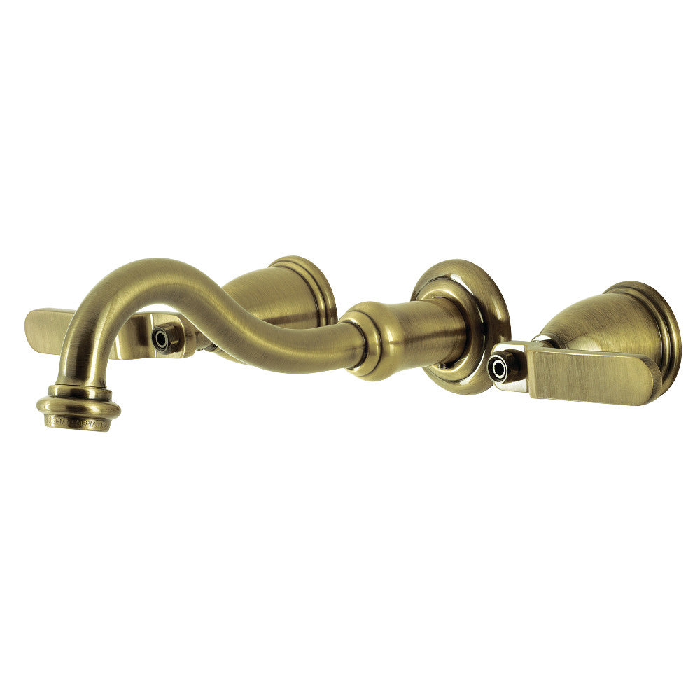 Kingston Brass KS3120KL Whitaker Two-Handle Wall Mount Bathroom Faucet