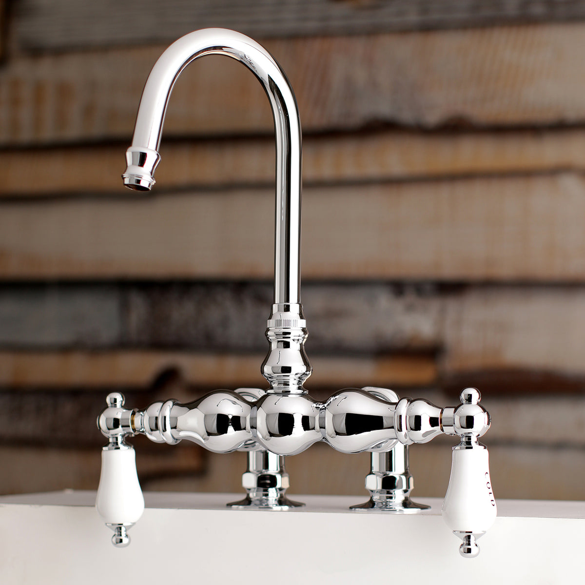 Auqa Vintage 3-3/8-Inch Deck Mount Tub Faucet
