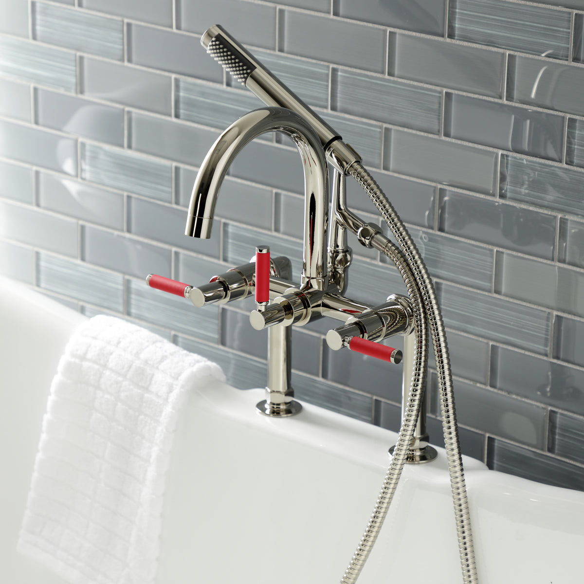 Aqua Vintage Kaiser 7-Inch Deck Mount Clawfoot Tub Faucet