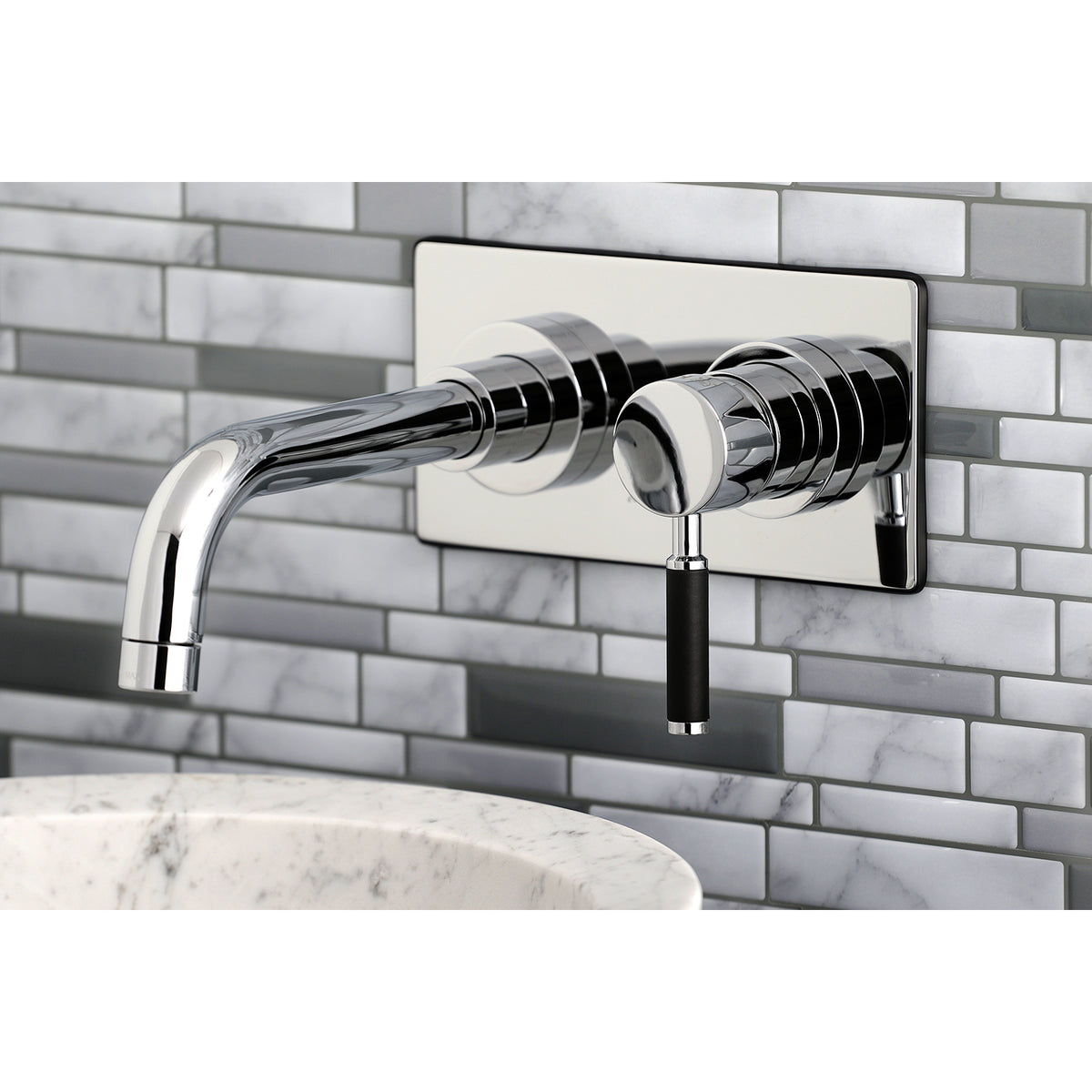 Kingston Brass KS8118DKL Kaiser Single-Handle Wall Mount Bathroom Faucet