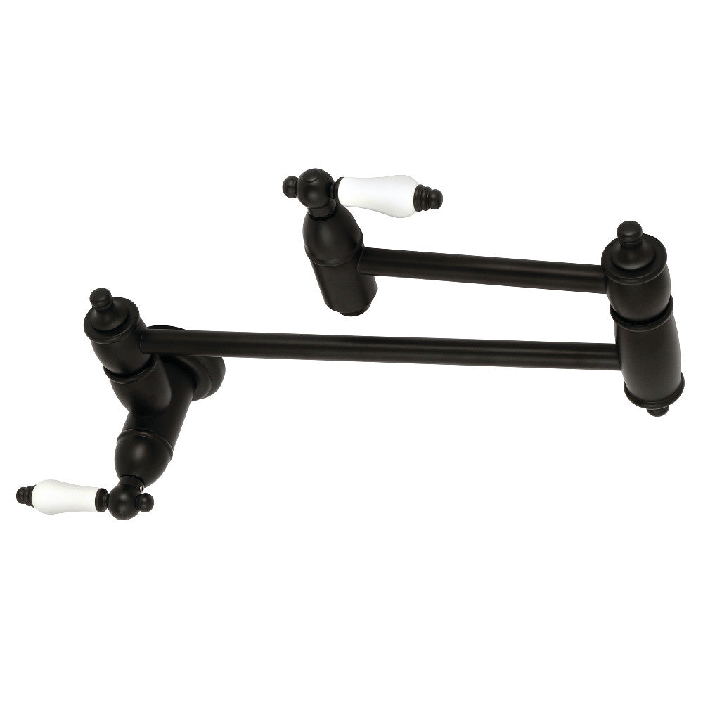 Kingston Brass KS3106PL Restoration Wall Mount Pot Filler Kitchen Faucet