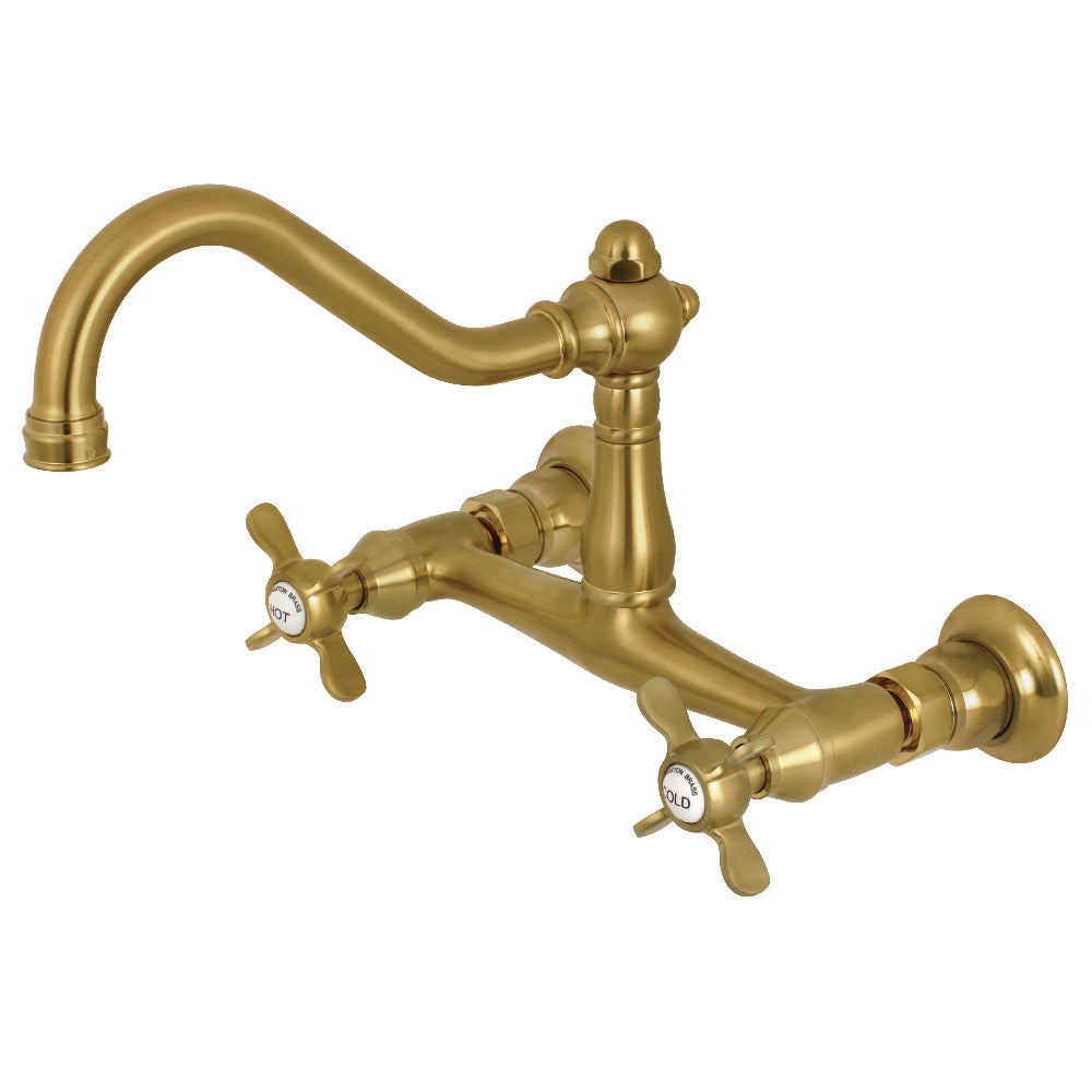 Kingston Brass KS3241BEX 8" Center Wall Mount Bathroom Faucet