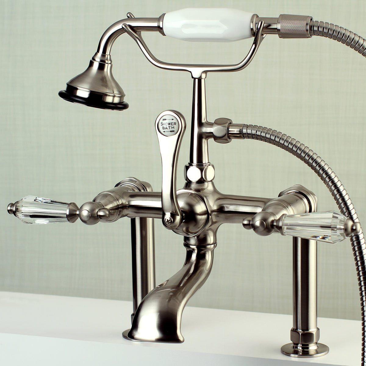 Aqua Vintage Wilshire Deck Mount Clawfoot Tub Faucet