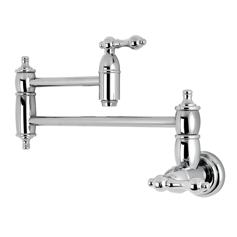 Kingston Brass KS3101AL Restoration Wall Mount Pot Filler Kitchen Faucet
