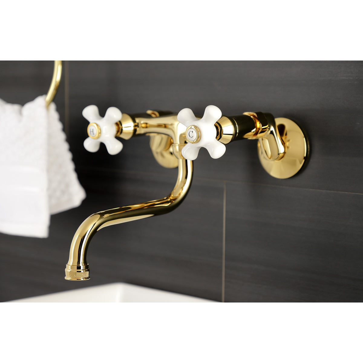 Kingston Brass KS616C Wall Mount Bathroom Faucet