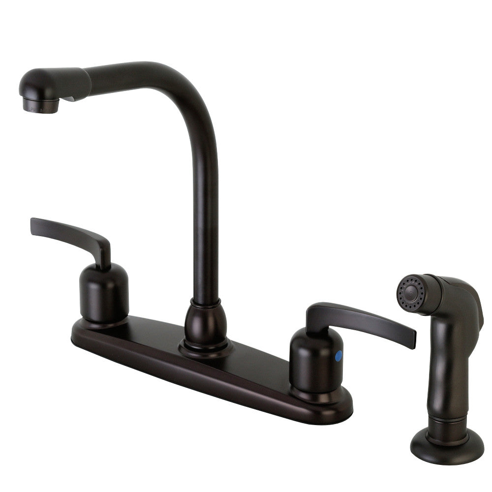 Kingston Brass FB755EFLSP Centurion 8-Inch Centerset Kitchen Faucet with Sprayer