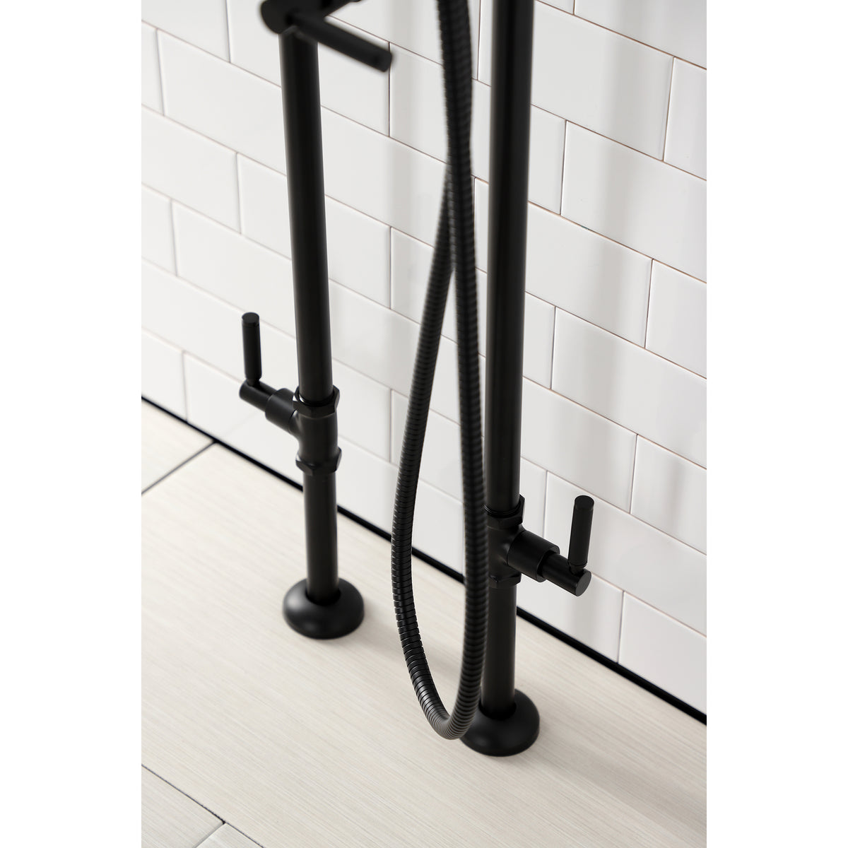 Aqua Vintage Concord Freestanding Tub Faucet with Supply Line, Stop Valve