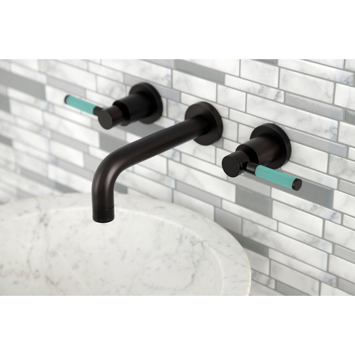 Kingston Brass KS8121DKL Kaiser 2-Handle Wall Mount Bathroom Faucet