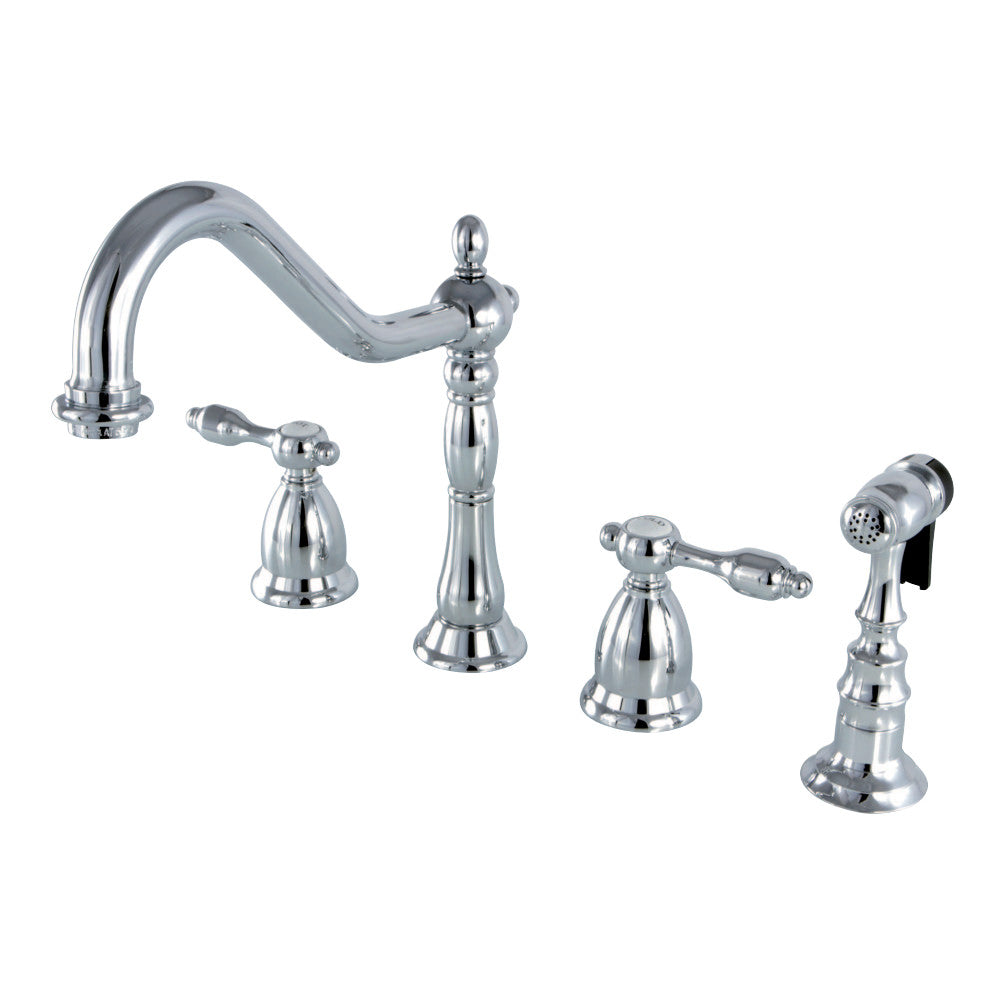Kingston Brass KS1792TALBS Widespread Kitchen Faucet