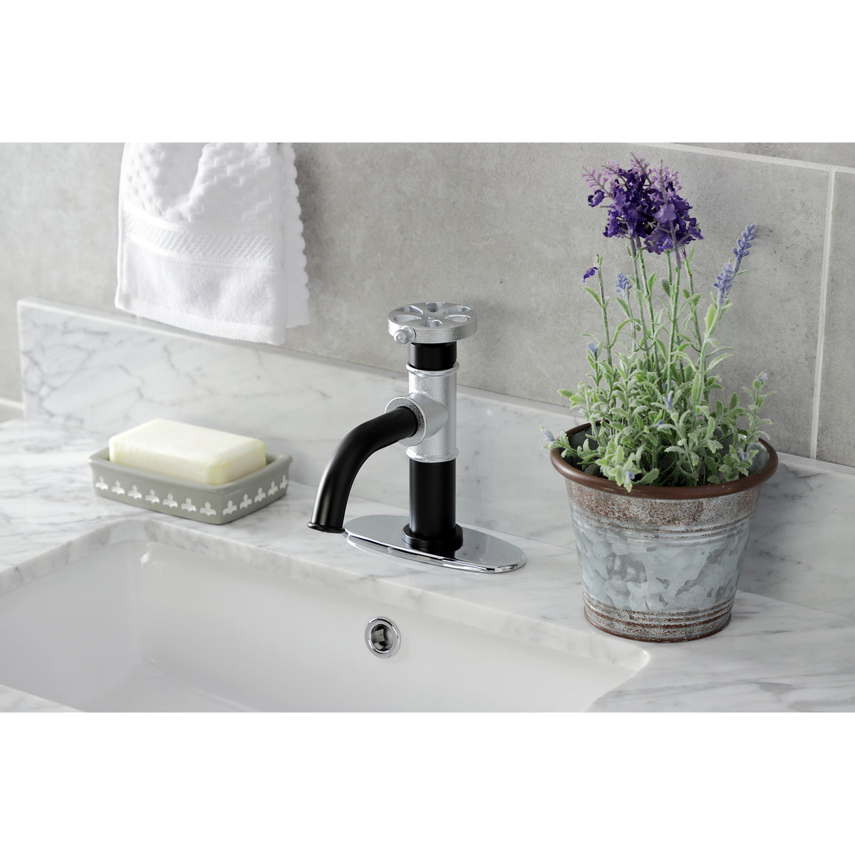 Kingston Brass KSD2824RX Belknap Single-Handle Bathroom Faucet with Push Pop-Up