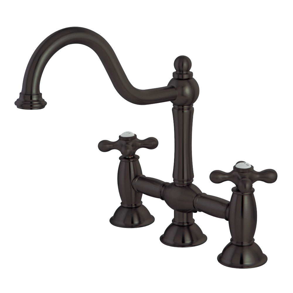 Kingston Brass KS3785AX Restoration Bridge Kitchen Faucet
