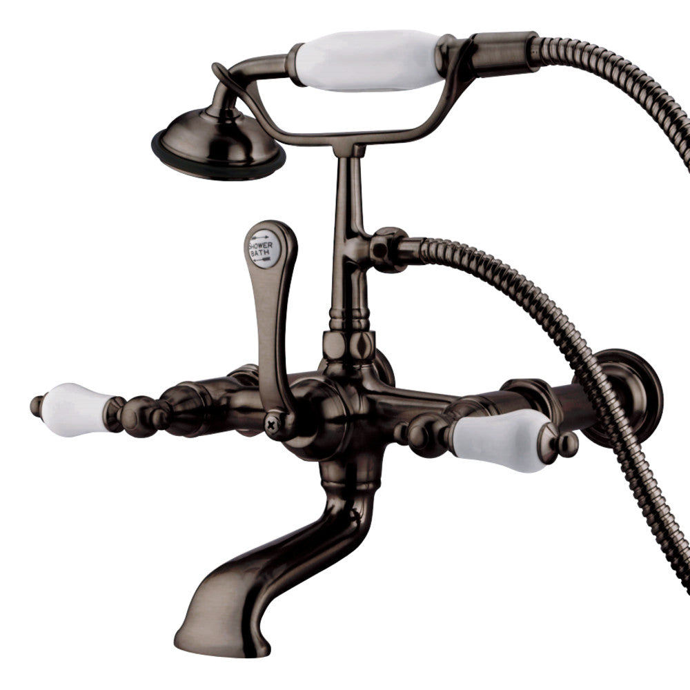Vintage 7-Inch Wall Mount Tub Faucet with Hand Shower