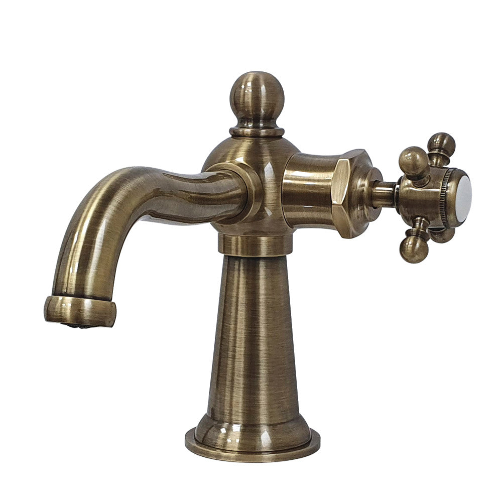 Kingston Brass KS154BXBN Nautical Single-Handle Bathroom Faucet with Push Pop-Up