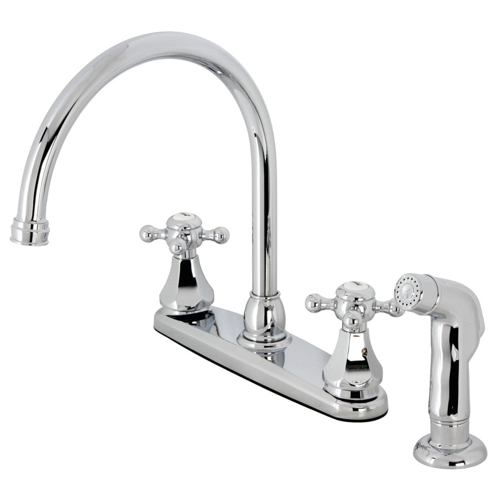 Kingston Brass KB4721BXSP Metropolitan Two-Handle Centerset Kitchen Faucet with Side Sprayer