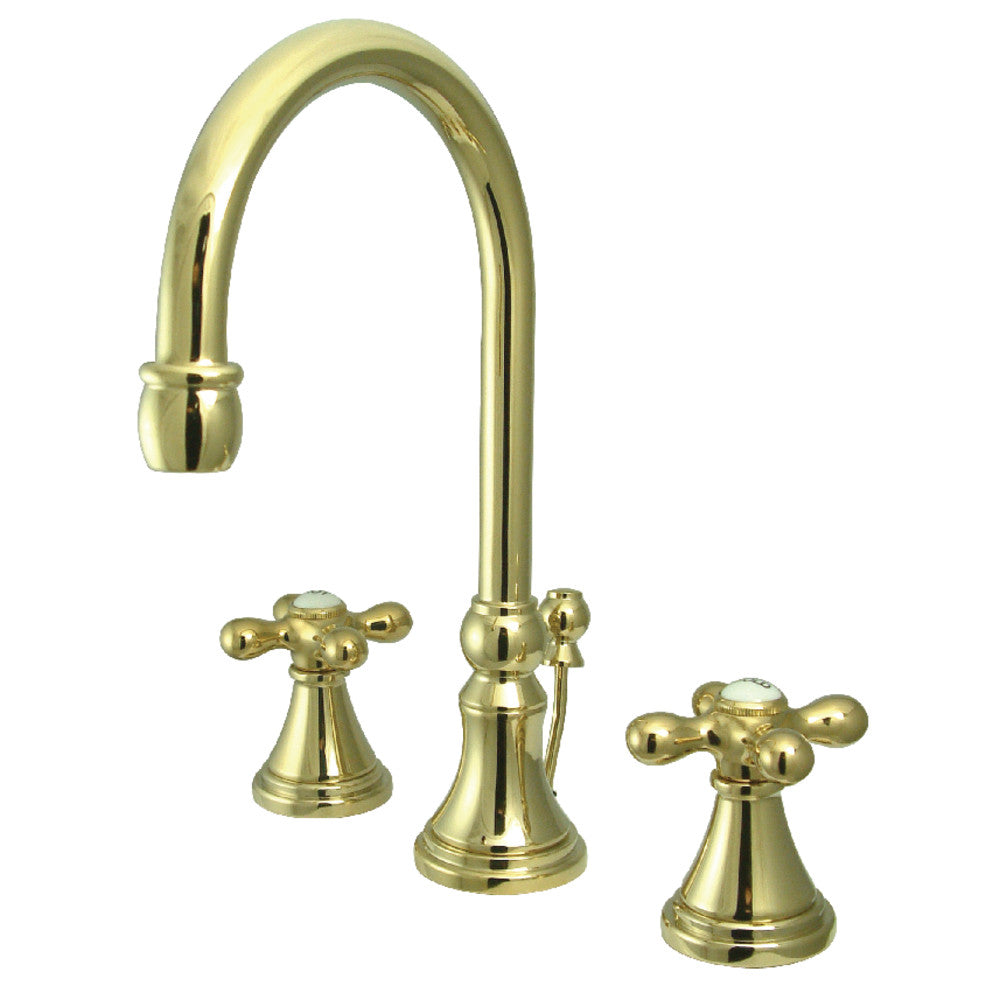 Kingston Brass KS2986AX Governor Widespread Bathroom Faucet with Brass Pop-Up
