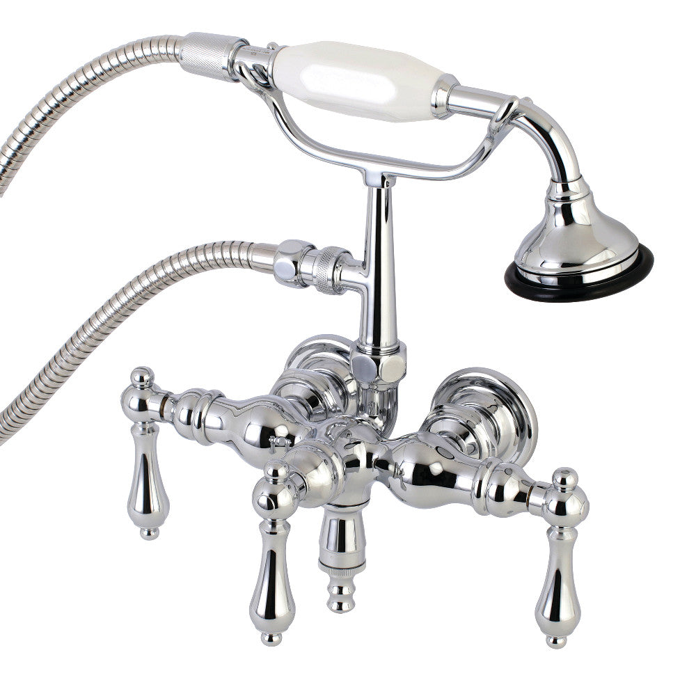 Aqua Vintage 3-3/8 Inch Wall Mount Tub Faucet with Hand Shower