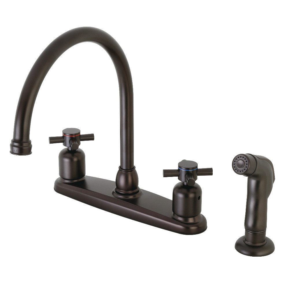 Kingston Brass FB791DXSP Concord 8-Inch Centerset Kitchen Faucet with Sprayer